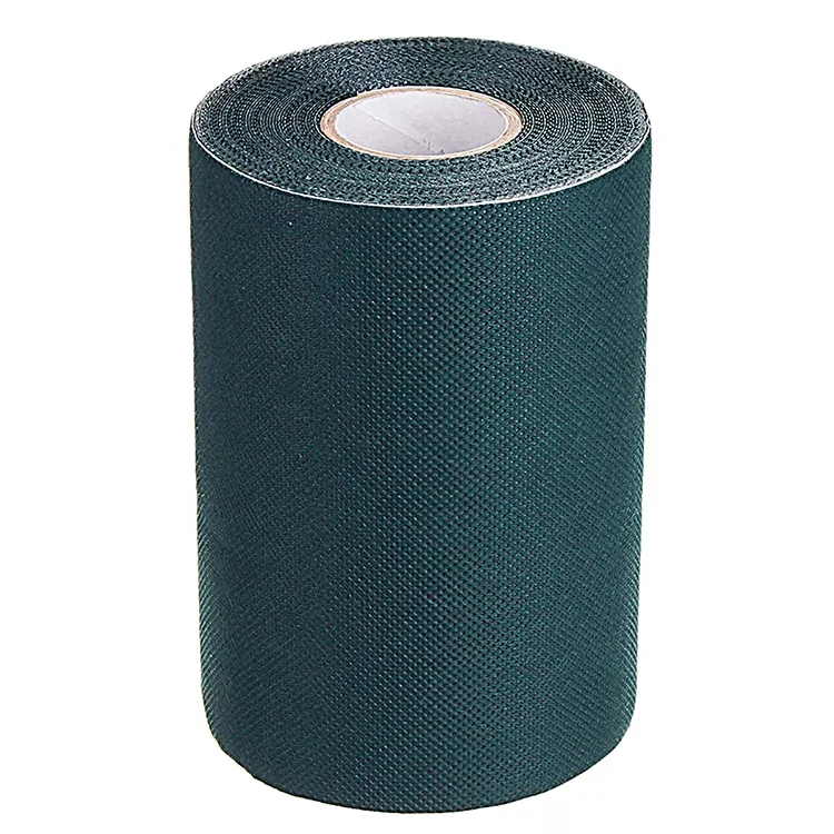Self adhesive waterproof eco-friendly non-woven artificial grass seaming joining tape with middle seam on released film