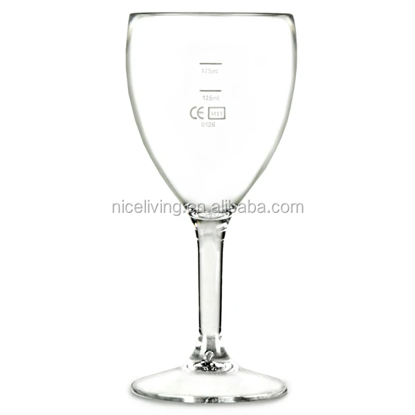 Polycarbonate Wine Glasses 9oz LCE At 125ml & 175ml