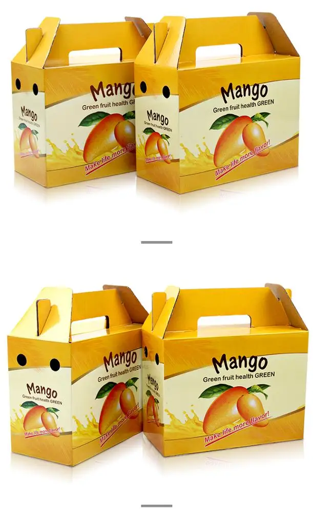 mango box packing customize color printed 5kg 10kg corrugated carton box for fresh mango freeze fruit transport boxes