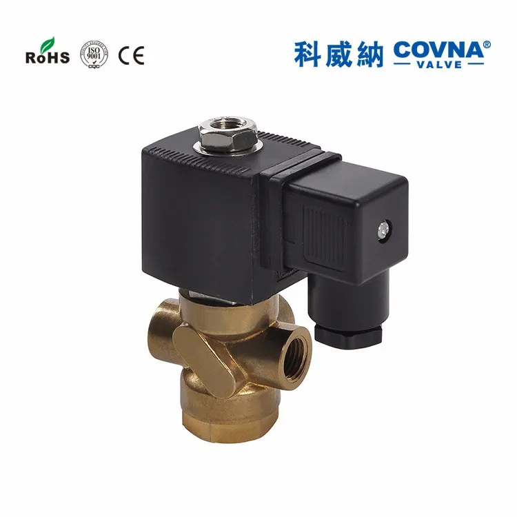 COVNA Universal Type VX31 1/4 inch 12V DC 24V Normally Closed Stainless Steel 3 Way Solenoid Valve