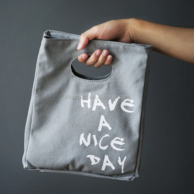 Высококачественная хлопчатобумажная Холщовая Сумка для ланча с принтом на заказ, сумка bento