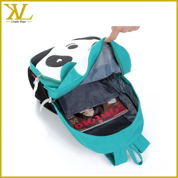 Fashion Cute Panda Vintage Rucksack School Bag Satchels For Kids, Mochila Vintage