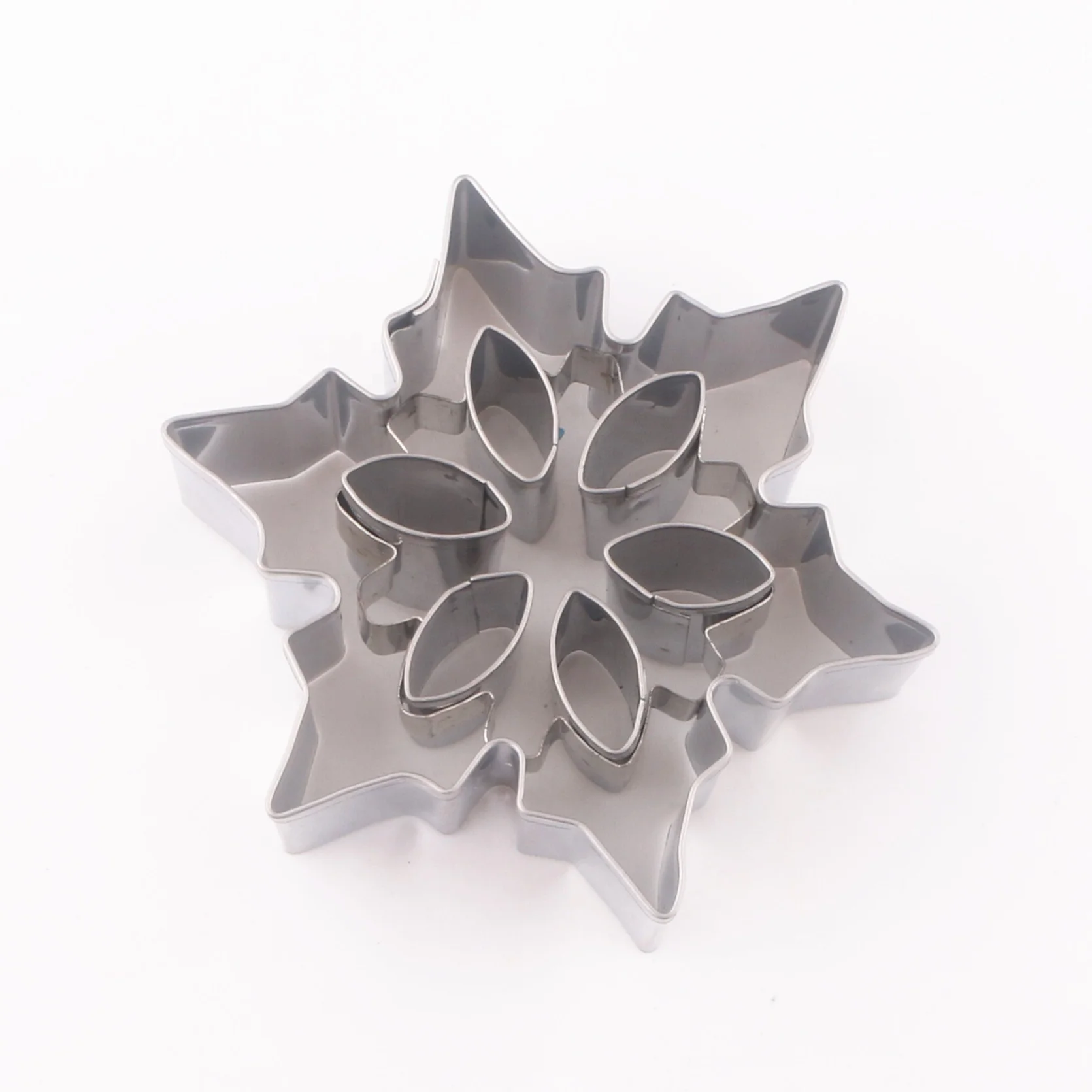 
XMAS Christmas custom stainless steel snowflake cookie cutter set 