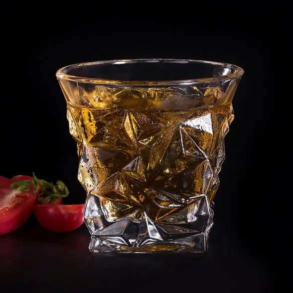 
Diamond Cut Whiskey Glasses Ice Shape Crystal Glass Bourbon Glassware Glass Cup 