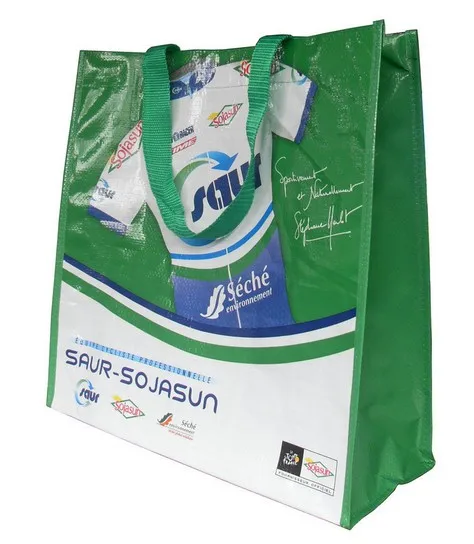 Green ecfriendly non woven laminated polypropylene bag