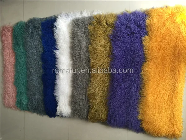 tibetan lamb fur plate curly mongolia lamb fur tibet lamb fur piece