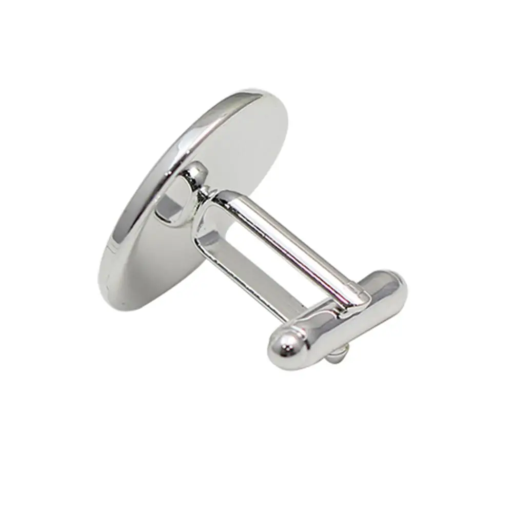 Бронзовая запонка Beadsnice с круглыми кабошонами размером 20 мм посеребренным покрытием