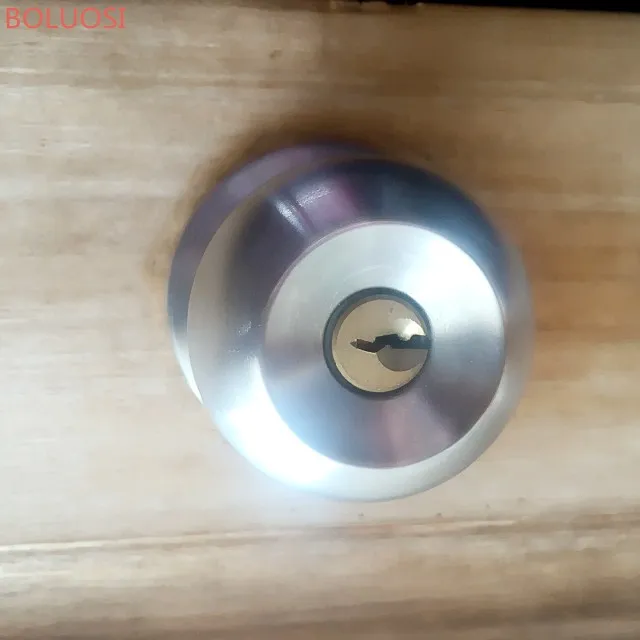 Office Center Stainless Steel glass door locks with round knob