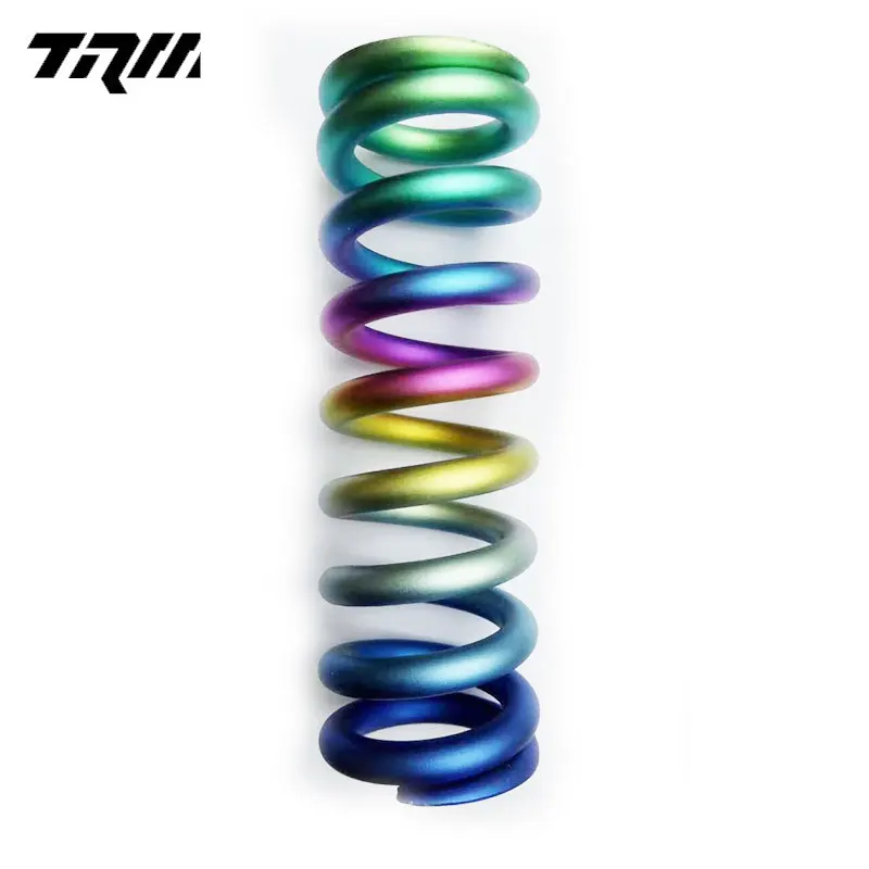 Customized titanium compression coil spiral springs for bicycles