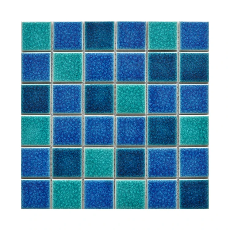 blue color ceramic porcelain mosaic tile for swimming pool