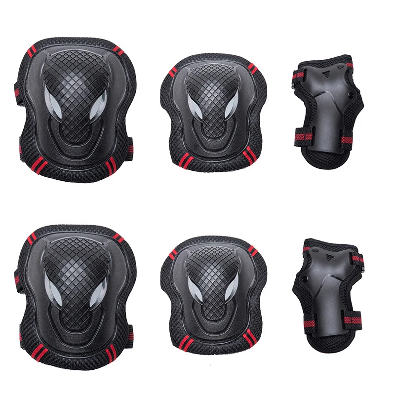 Bike Knee Protector For Dry Ice Skating  6pcs Kneepad Elbow Bracer Support Sets
