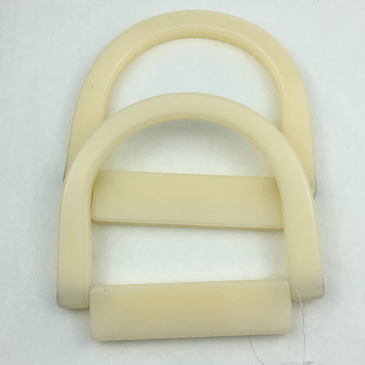 
wholesale high quality D shape 12.5cm purse handle for handbag acrylic lady bag handle 