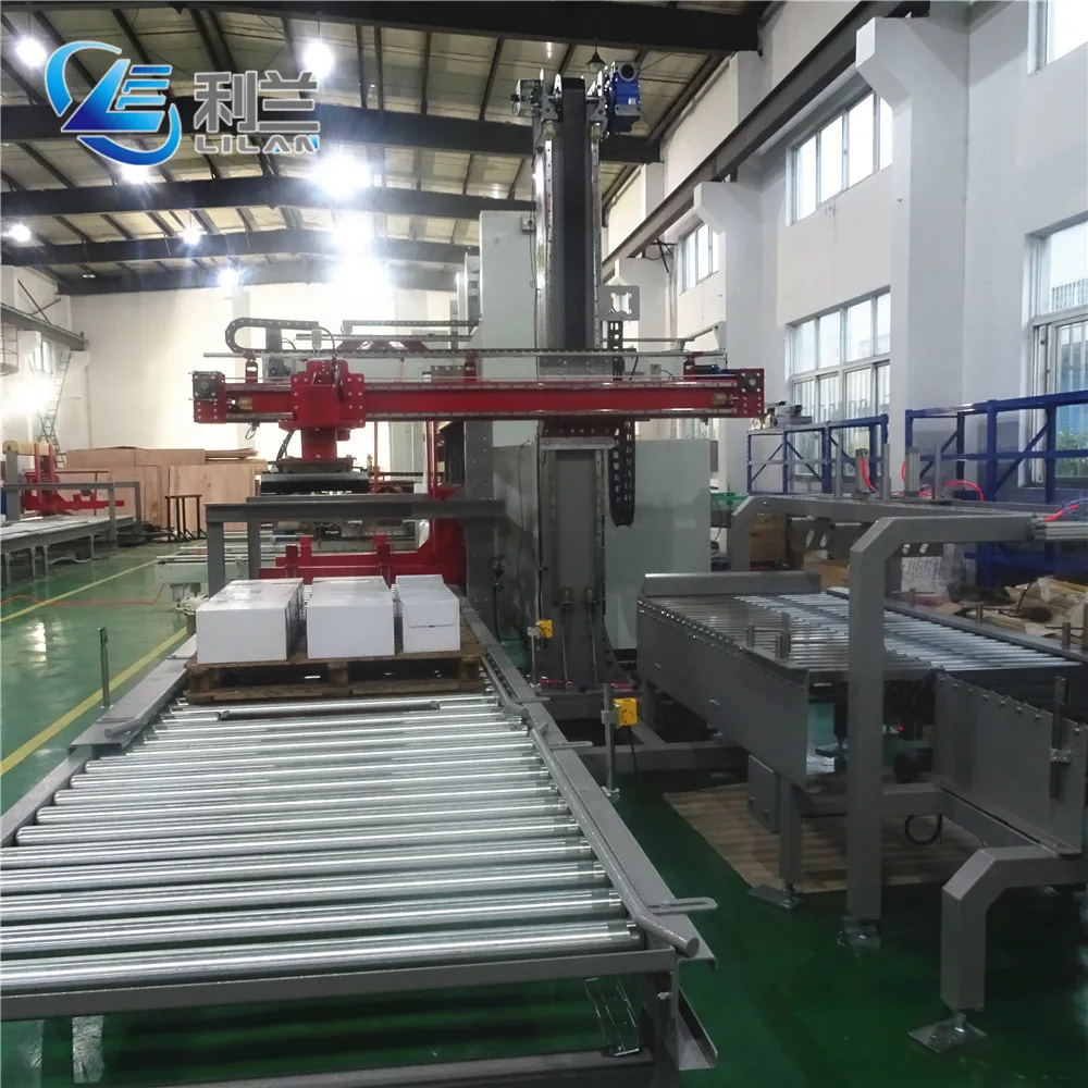 Малый один столбец паллетизатор для бутылок и коробок пакеты и бутылок, мешки