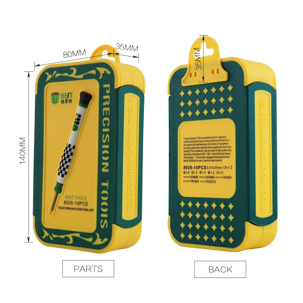 Набор отверток 10 в 1 BEST-8926 для ремонта iPhone 8 7 MacBook Air Pro
