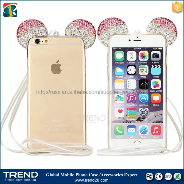 Алмазный тпу телефон дело чехол для apple iphone 6 s