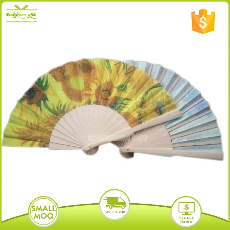 Персонализированные деревянные ребра ручные вентиляторы оптом