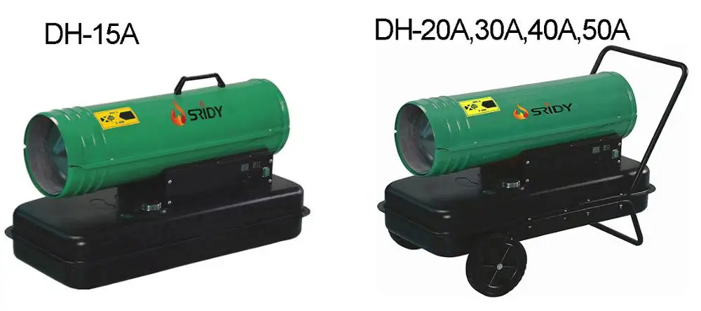High efficiency industrial fuel mobile air oil heater