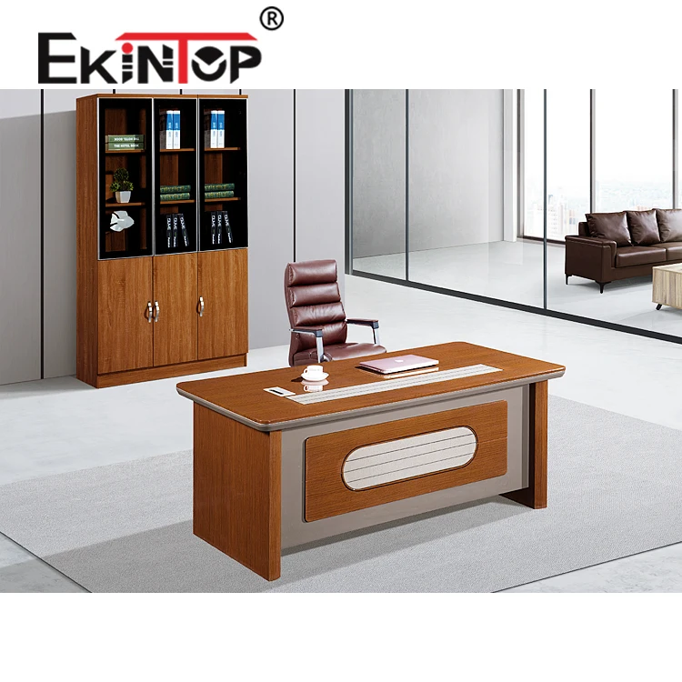 Ekintop Foshan supplier boss executive desk L shape office furniture factory