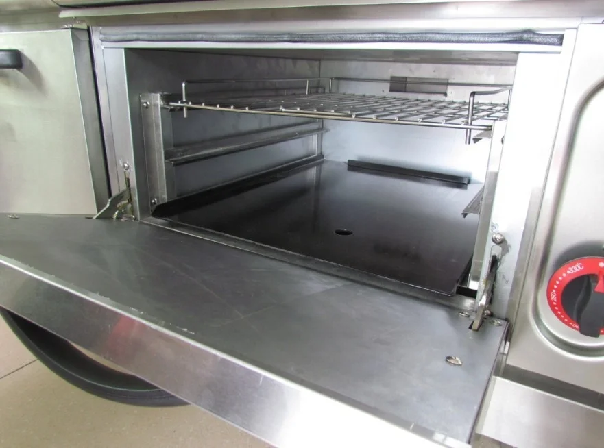 kitchen equipment stainless steel commerical gas range with 4-burner and oven