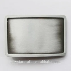 Antique Silver Rectangle Blank Belt Buckle