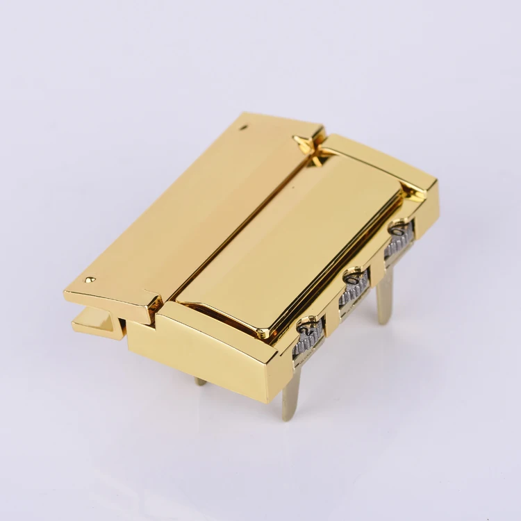 Gold front 3-digit password briefcase accessory hardware lock for leather briefcase