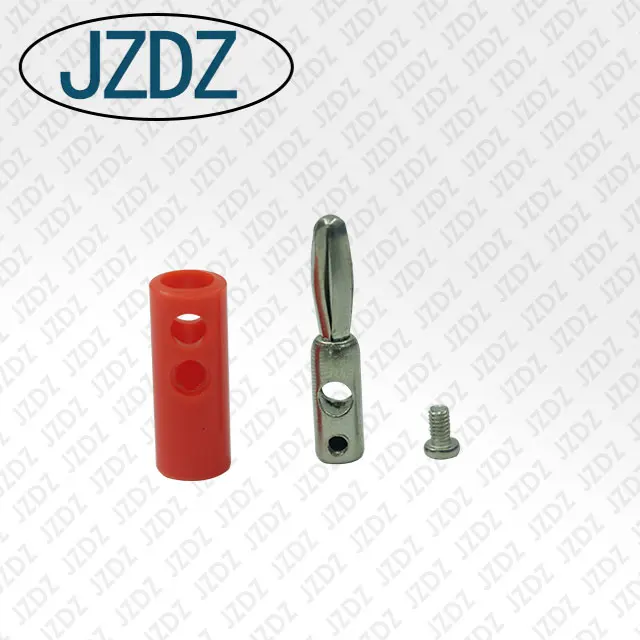 JZDZ J.10016 4mm banana plug,four blade weld type ,DIY, audio connector adaptor