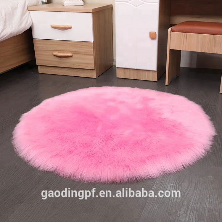 2ft x 3ft 3ft x 5ft 4ft x 6ft faux sheepskin rug Round carpet bay window cushion green and tasteless plush blanket