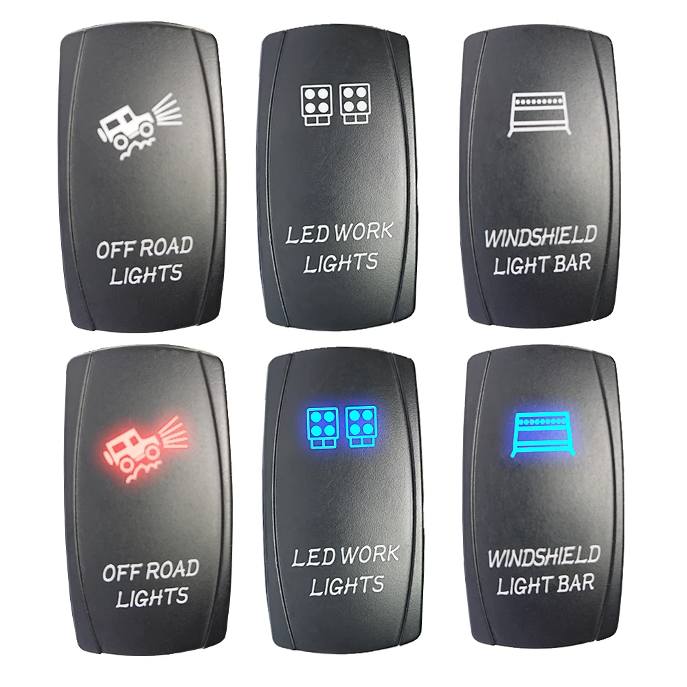 
Waterproof 12V 24V On OFF Car Auto Marine Boat Carling LED Rocker rocker switch control panel switch marine switch panel 