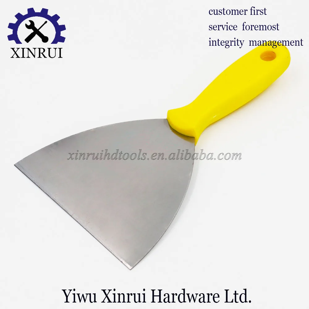 Hot sale Stainless Steel Putty Knife with Yellow Plastic Handle