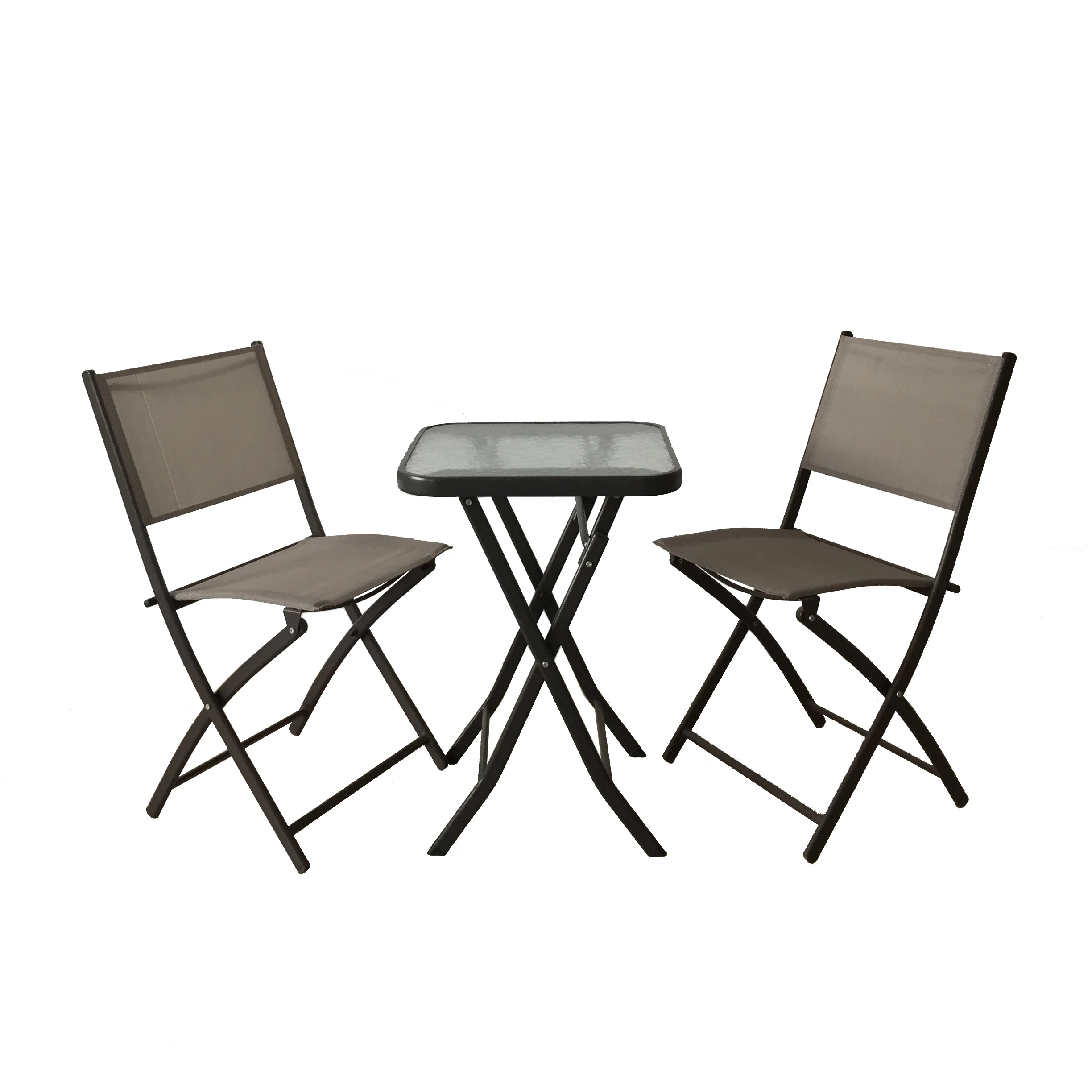 Uplion Modern Outdoor Garden Patio Folding set  3pcs Balcony Set Table and Chair Furniture