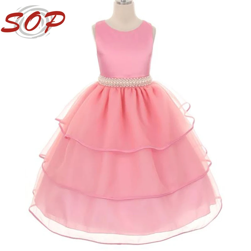 Newly girls frock designs elegant girls wedding party dress