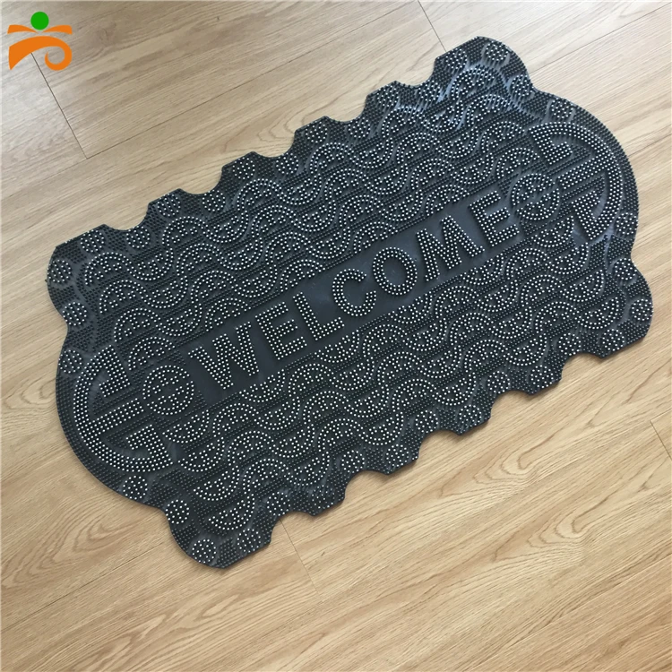 Темный цвет Прочный Толстый ПВХ коврик противоскользящие входные резиновые двери коврик