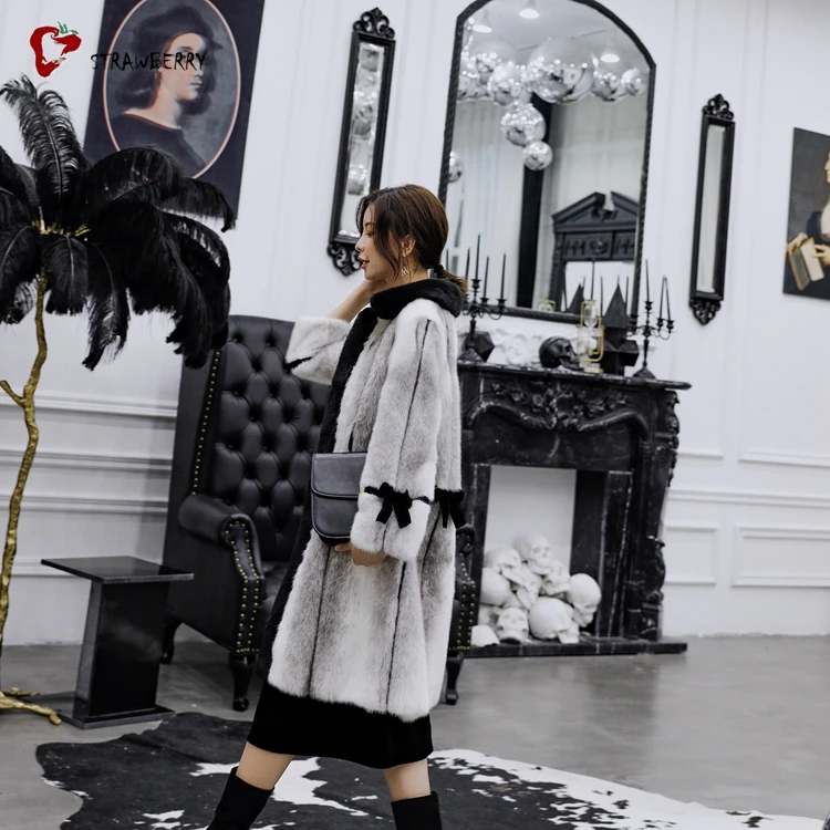 2018 New Design Winter Women Luxury Real Mink Fur Coat Natural Mink Fur Coat