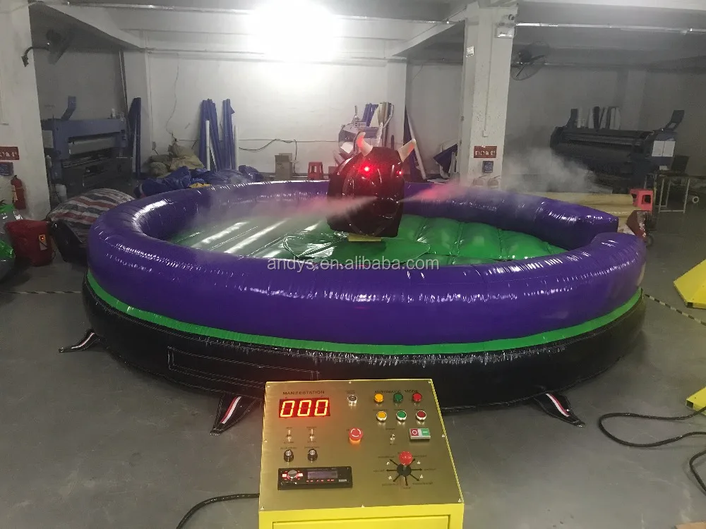 
inflatable mechanical rodeo bull ride game n rodeo bull ride n bull riding made of vinyl 