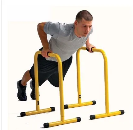 
High Quality Home Gym Fitness Equipment Black Yellow Parallel Bars For Kids 