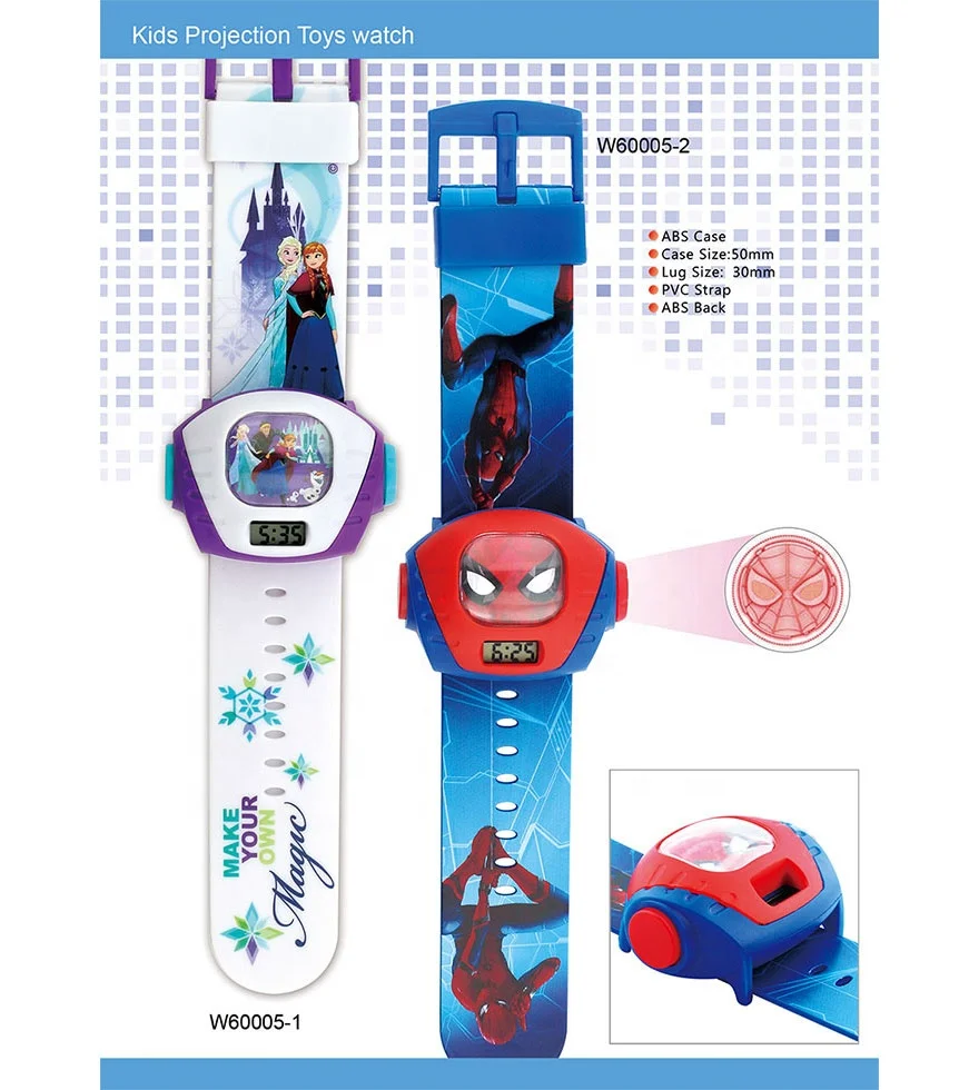 Promotional Christmas gift festival toys digital lcd watch with projection function