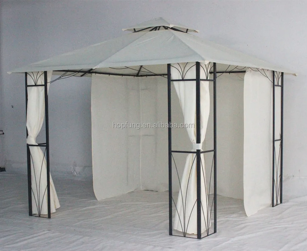 new designed garden outdoor gazebo tent with flowder pattern gazebo steel frame 10x10
