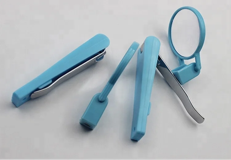 2018 Baby kid safety carbon steel fingernail toenail manincure nail care tool clipper cutter with magnifying glass