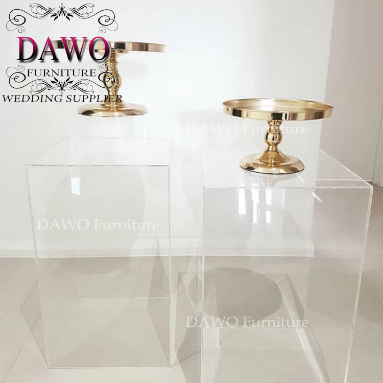 2019 acrylic square pillar column plinth pedestal cylinder flower stand for wedding decoration party event decorations