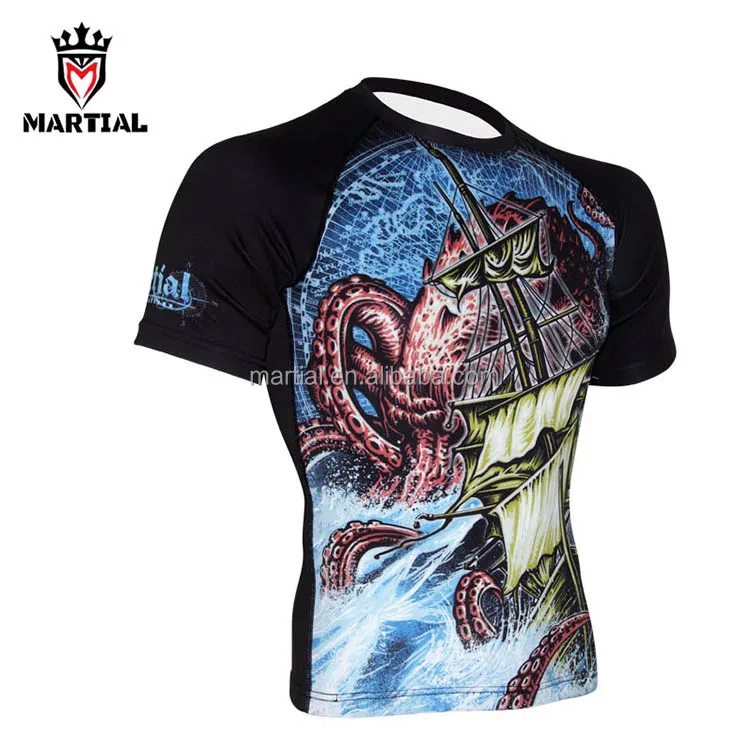 Lightweight Polyester Jiu Jitsu Rashguard Bjj Clothing