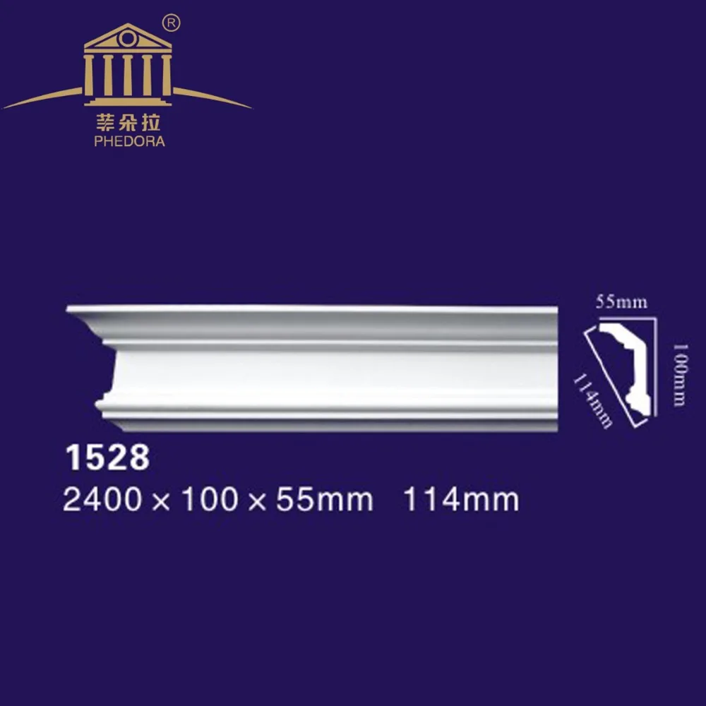 
hot sale china manufacturer decorative ceilings pop design polyurethane flat crown mouldings pu cornice molding 