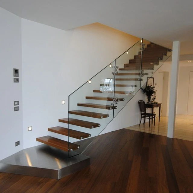 Internal Modern Design Steel Wood Floating Stairs