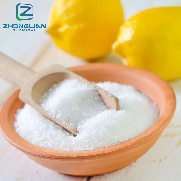 
Food additives uses food grade bp98 citric acid monohydrate 