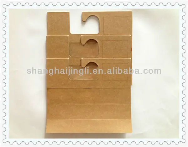 Recycled paper hanger for fabric/cloth