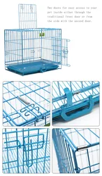 Wholesale Pink Blue Black Commercial Metal Wire Rabbit Cages