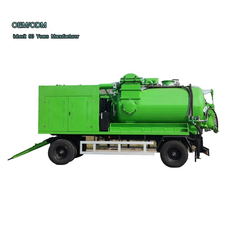Towed Bulk Cement Tank Vacuum Truck Trailer With Running Gear