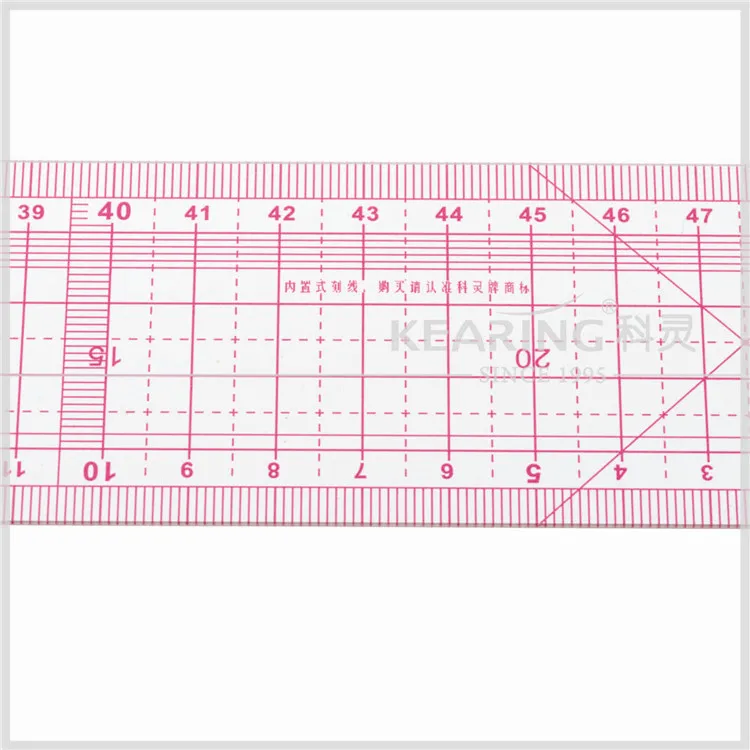 Kearing 50 cm grading ruler plastic pattern making ruler for sew tailors