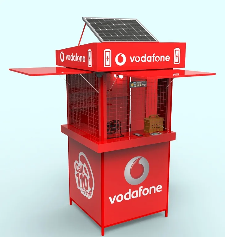 
Vodafone prefabricated stainless steel street kiosk 