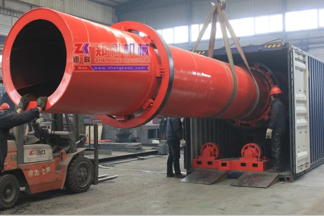 
high capacity biomass rotary drum dryer for palm leaf EFB bagasse 