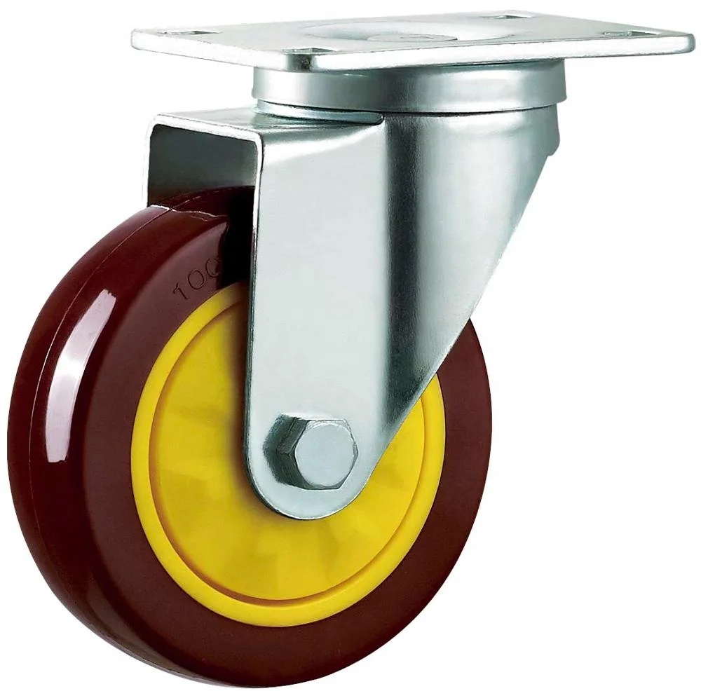 Furniture caster wheel swivel polyurethane 4 inch ball bearing cabinet bed caster wheel